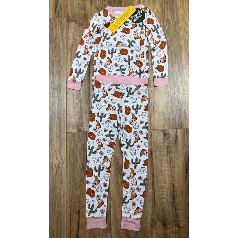 NWT Girls DREAMYZZZ  Western Cowboy Pajama Set   Size 5/6T